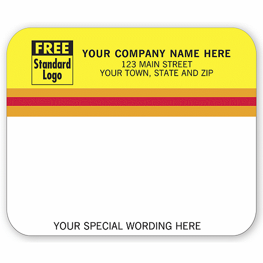 Mailing Labels, Laser/Inkjet, Yellow/White w/ Stripes - Office and Business Supplies Online - Ipayo.com