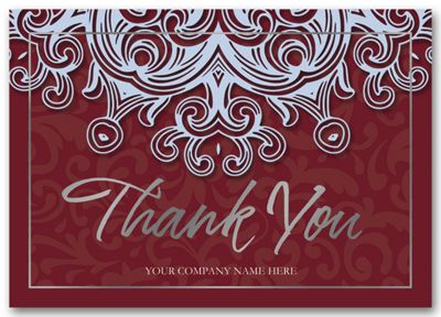 Blue Velvet Thank You Cards