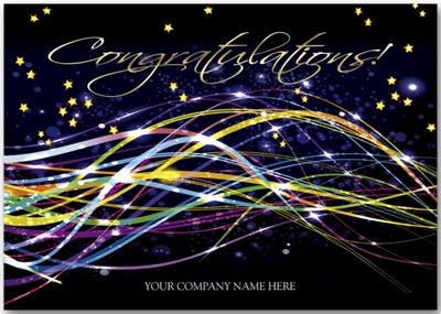 Beautiful Streamers Congratulations Cards