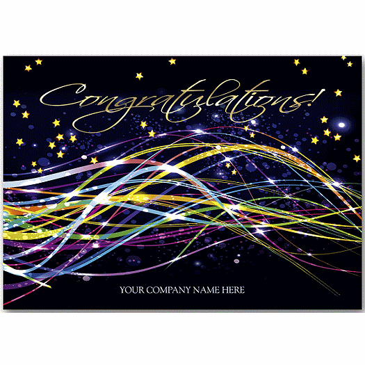 Beautiful Streamers Congratulations Cards