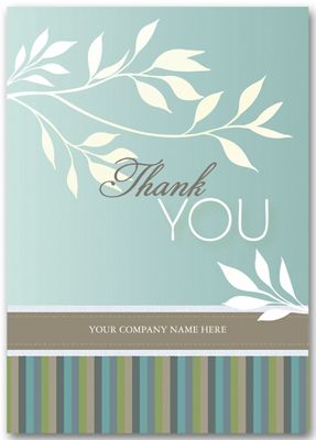 White Flora Thank You Cards