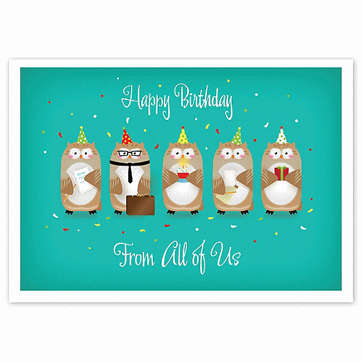 Office Party Birthday Cards