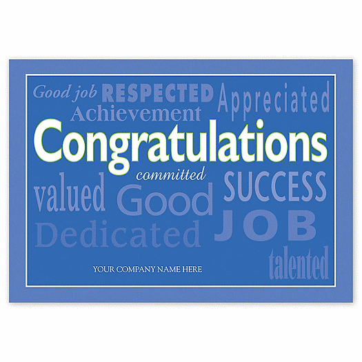 Blue Bravos Congratulations Cards
