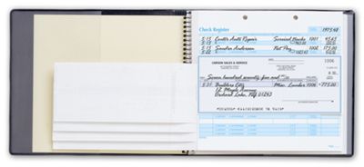 Easy Record Checkbook w/Black Cover - Office and Business Supplies Online - Ipayo.com