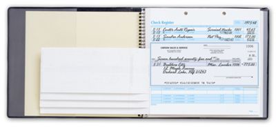 Easy Record Checkbook w/Black Cover