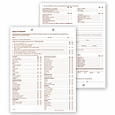 8 1/2 X 11 Dental Health History Questionnaires, 2 Sided, 2 Hole Punch