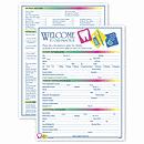 8 1/2 X 11 Two-Sided Registration & History Form, Dental Icon Design