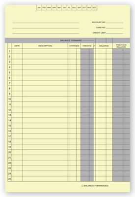 7 3/8 x 11 Accounts Receivable Ledgers