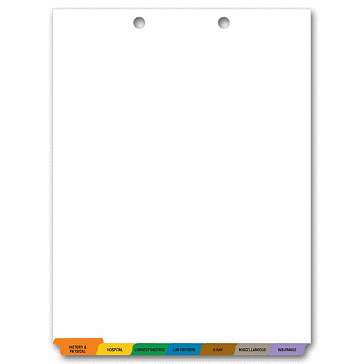 Chart File Divider Bottom Tab Set - Office and Business Supplies Online - Ipayo.com