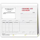 Handy form does it all! You get a Packing List, Delivery Receipt & Shipping Label - all in one! Time saver. Preprinted columns save time, ensure greater accuracy. Signature line. Authorized signature line included. Consecutive numbering available.
