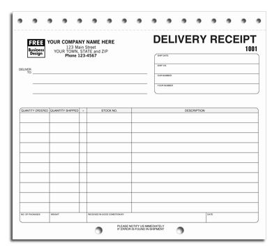 Delivery Receipts - Sets