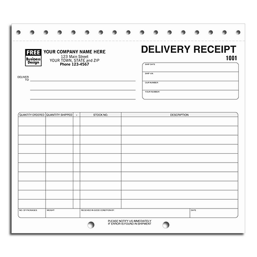 Delivery Receipts - Sets
