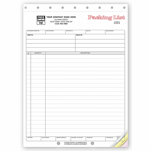 Packing Lists - Large Carbonless - Office and Business Supplies Online - Ipayo.com