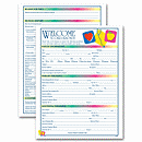 8 1/2 X 11 Two-Sided Registration & History Form, Medical Icon Design