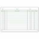 7 3/4 X 5 Patient Account Records, 2 Sided, White Ledger