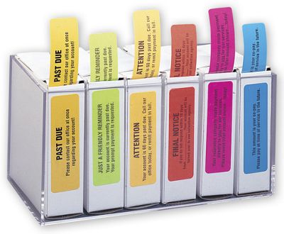 8 5/8 x 4 5/8 x 4 1/2 Label Organizer Box, Acrylic
