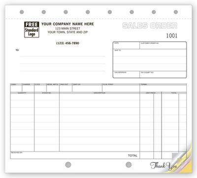 8 1/2 x 7 Classic Small Sales Orders