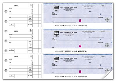 12 15/16 x 9 Deluxe High Security 3-On-A-Page Counter Signature Checks