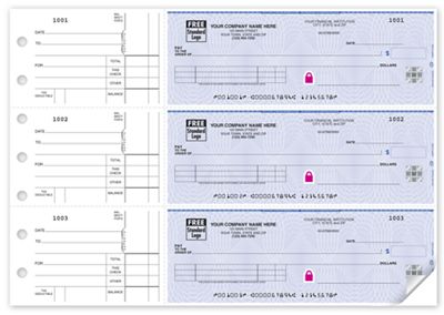 Deluxe High Security 3-On-A-Page Business Size Checks - Office and Business Supplies Online - Ipayo.com