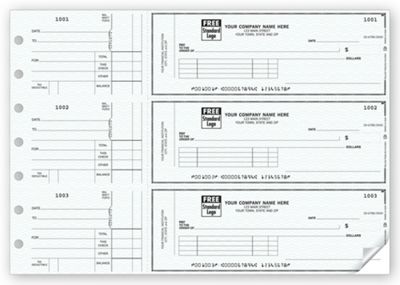 12 15/16 x 9 3-On-A-Page Business Size Checks, with Side-Tear Vouchers