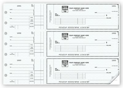 3-On-A-Page Business Size Checks, with Side-Tear Vouchers