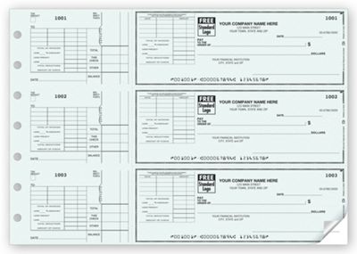 12 15/16 x 9 3-On-A-Page Check With Corner Voucher