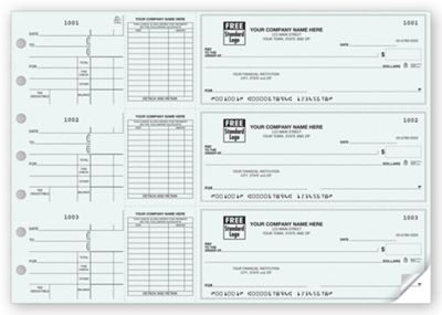 3-On-A-Page End-Stub Voucher Check