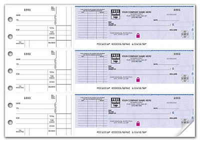 12 15/16 x 9 Deluxe High Security 3-On-A-Page Business Size Checks