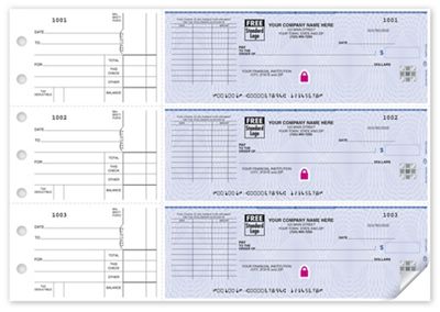 12 15/16 x 9 Deluxe High Security 3-On-A-Page Business Size Checks