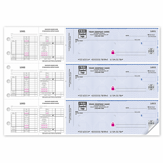 Deluxe High Security 3-On-Page Payroll Check Window Envelope