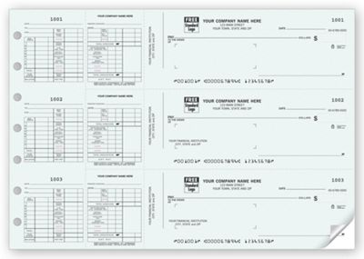 3-On-A-Page Payroll Check Works With Window Envelope