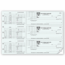 Excellent for paying hourly employees, this check is also suitable for general disbursements. Compact voucher! The check face has a compact voucher printed on it. Binder compatibility: Compatible binder (54255N) sold separately.