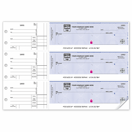 Deluxe High Security 3-On-A-Page Window Envelope Check