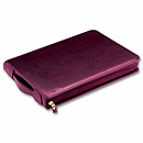 16 x 11 5/8 3-On-A-Page Zippered Leather Portfolio