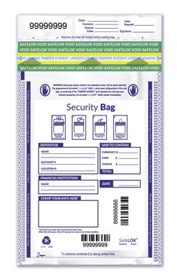 9 x 12  Single Pocket Deposit Bag, opaque