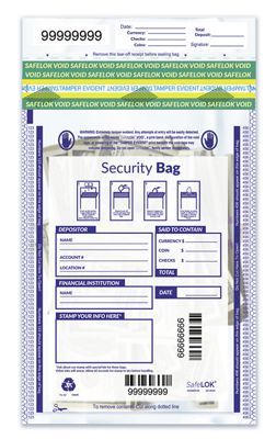 9 x 12 9 x 12  Single Pocket Deposit Bag, Clear