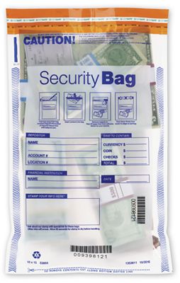 10 x 15  Single Pocket Deposit Bag, Clear - Office and Business Supplies Online - Ipayo.com