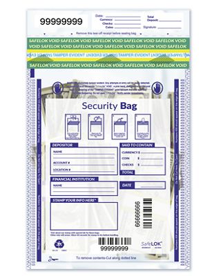 10 x 15 10 x 15  Single Pocket Deposit Bag, Clear