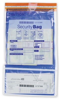 9 1/2 x 15  Dual Pocket Deposit Bag, Clear Front,Opaque Back - Office and Business Supplies Online - Ipayo.com