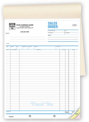 8 1/2 x 11 Sales Orders – Classic Large Booked