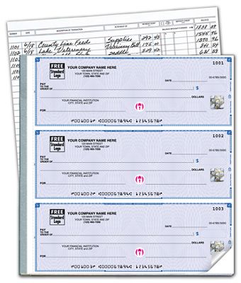 Deluxe High Security 3-On-A-Page Business Size Checks