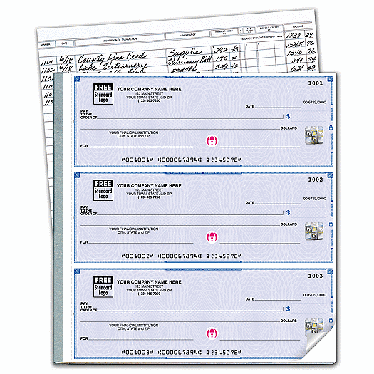 Deluxe High Security 3-On-A-Page Business Size Checks