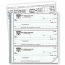 Executive Deskbook business checks go anywhere with 3-on-a-page convenience - but without messy stubs! Track 3-on-a-page checks easily with our compact register displaying up to 30 entries per page. Checks available in 1- or 2-part format.