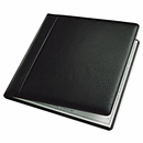 9 1/2 x 9 3-On-A-Page Leather Cover, Executive Deskbook Checks