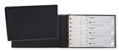 14 3/16 x 9 5/8 3-On-A-Page Black Board 7 Ring Binder