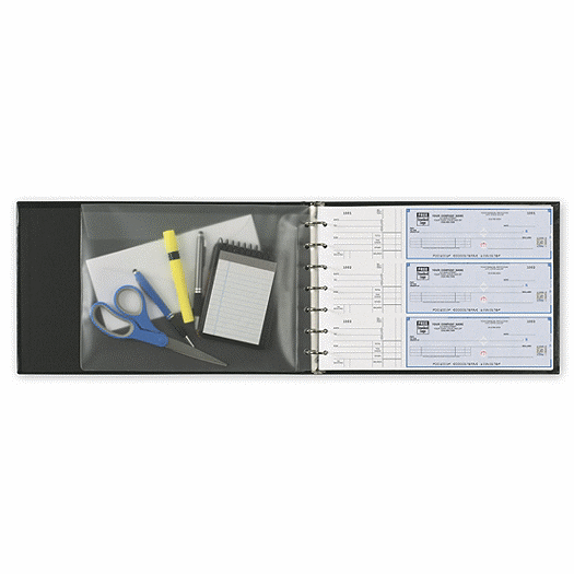 Vinyl Zip Locked Pocket Organizer for 7 Ring Binders - Office and Business Supplies Online - Ipayo.com