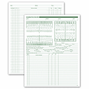 8 1/2 X 11 Dental Exam & Account Records, Two-Sided, White Ledger