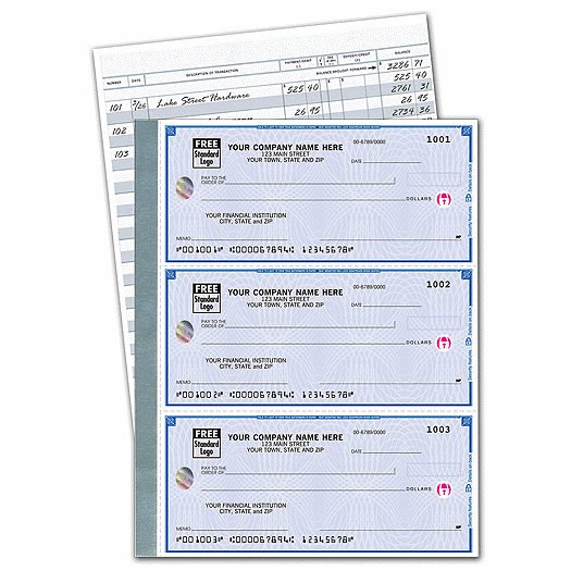 Deluxe High Security 3-On-A-Page Compact Size Checks