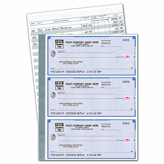 Deluxe High Security 3-On-A-Page Compact Size Checks w/CFP