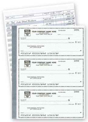 6 x 2 3/4  Check The Secretary Deskbook, 3-On-A-Page Compact Size Checks